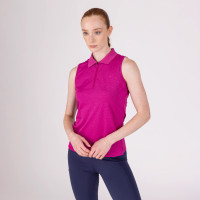 Polo technique sans manches React Shires Aubrion Fuchsia Rose