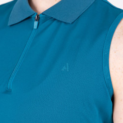 Mouwloze rijpolo dames – technisch, ademend | Aubrion