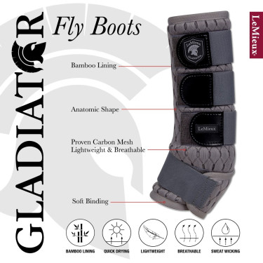 Guêtres anti-mouches LeMieux Gladiator Mesh Guêtres anti-mouches LeMieux Gladiator Mesh