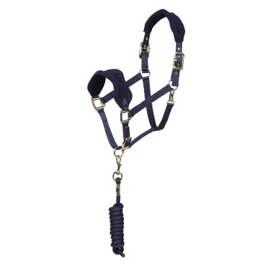 Licol et longe polaire Shires Arma Marine Bleu marine