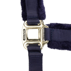 Licol et longe logo Shires Arma Marine Bleu marine