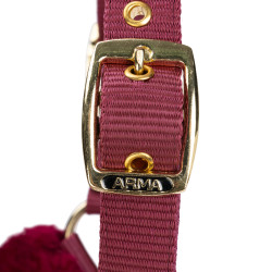 Licol et longe en fausse fourrure Shires Arma Bordeaux Licol et longe en fausse fourrure Shires Arma Bordeaux