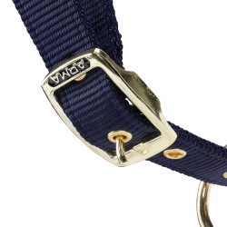Licol et longe en fausse fourrure Shires Arma Marine Bleu marine