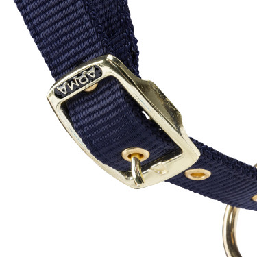 Licol et longe en fausse fourrure Shires Arma Marine Bleu marine