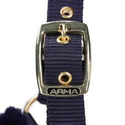 Licol et longe en fausse fourrure Shires Arma Marine Bleu marine