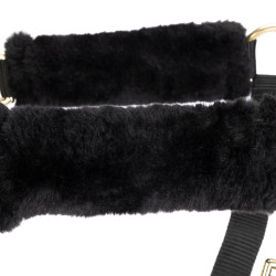 Licol et longe équitation Shires ARMA en fausse fourrure