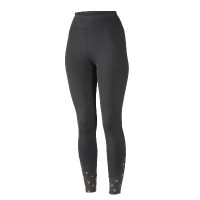 Legging d'équitation hiver Porter fille Shires Aubrion Noir de jais