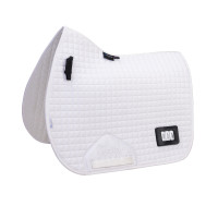 Tapis de selle numéroté Shires Arma Blanc
