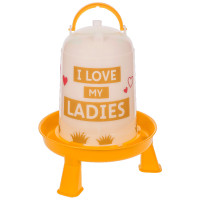 Abreuvoir en plastique avec motif Ladies Kerbl Orange / blanc
