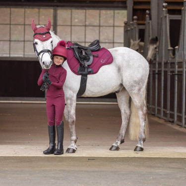 Onderlaag Eltar jonge ruiter Shires Aubrion Zwart kersenrood