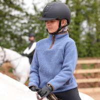Polaire demi-zip Core jeune cavalier Shires Aubrion Bleu