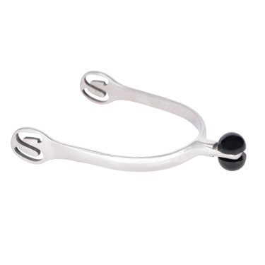 Éperons à embout boule en plastique Shires Acier inox Argent