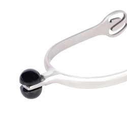 Éperons à embout boule en plastique Shires Acier inox Argent