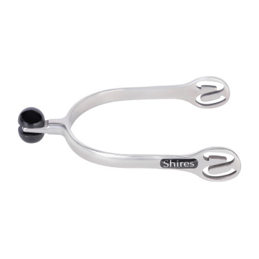 Éperons à embout boule en plastique Shires Acier inox Argent