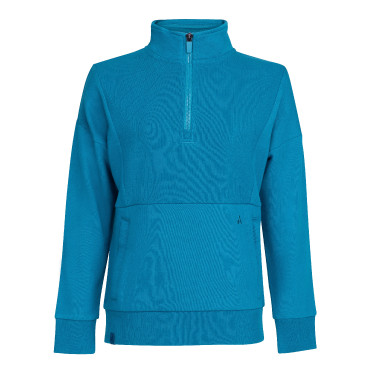 Shires Aubrion React junior ruiter kwart-zip trui IJsvogel Blauw