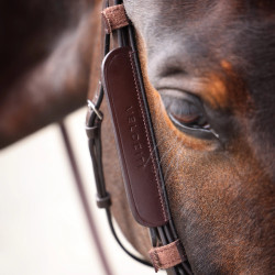 Œillères en cuir Shires Velociti Gara Marron