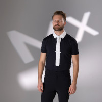 Shires Aubrion Optima MX wedstrijdshirt met knopen voor heren Zwart