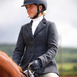 Veste Saratoga Shires Aubrion femme Carreaux genévrier marine Motifs
