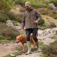 Veste quart de zip Heritage unisexe Shires Aubrion Olive foncé Kaki