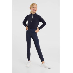 Legging thermique enfant à fond intégral Horze Greta JR Marine seaborne Blanc Legging thermique enfant à fond intégral Horze Greta JR Marine seaborne Blanc
