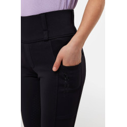 Pantalon hybrid Horze Young Rider Anya full grip Noir