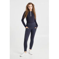 Legging thermique fond intégral femme Horze Greta Marine foncé Bleu