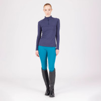 Legging d'équitation React Rhythm Shires Aubrion Martin-pêcheur Bleu