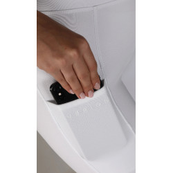 Legging d'équitation Hudson fille Shires Aubrion Blanc