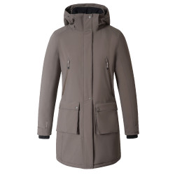 Covalliero Parka AW26 Dames Melkchocolade Grijs Covalliero Parka AW26 Dames Melkchocolade Grijs