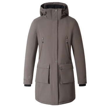 Covalliero Parka AW26 Dames Melkchocolade Grijs Covalliero Parka AW26 Dames Melkchocolade Grijs
