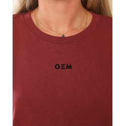 Tee-shirt GEM Eclair Bordeaux / logo noir