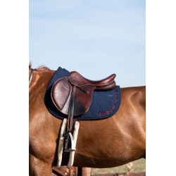 Essentiel Springzadelonderlegger GEM Equitation Marineblauw / bordeaux logo