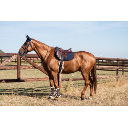 Essentiel Springzadelonderlegger GEM Equitation Marineblauw / bordeaux logo