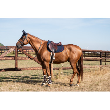 Essentiel Springzadelonderlegger GEM Equitation Marineblauw / bordeaux logo