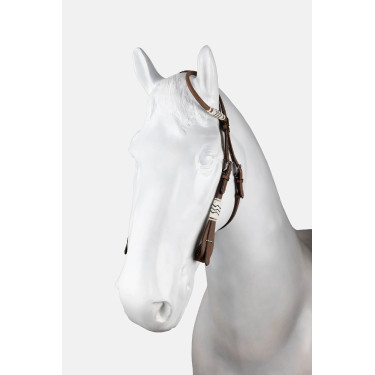 Bride western à une oreille avec décoration en rawhide Horze
