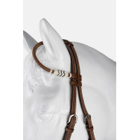 Bride western à une oreille avec décoration en rawhide Horze