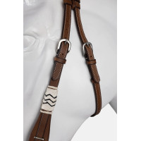 Bride western à une oreille avec décoration en rawhide Horze