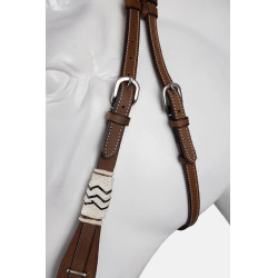 Bride western à une oreille avec décoration en rawhide Horze