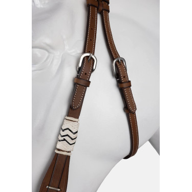 Bride western à une oreille avec décoration en rawhide Horze