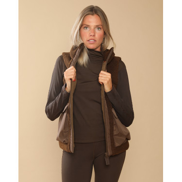 Gewatteerd vest Charlie GEM Equitation Chocolade Bruin