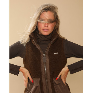 Gewatteerd vest Charlie GEM Equitation Chocolade Bruin