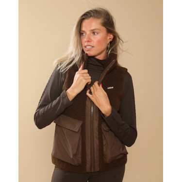Gewatteerd vest Charlie GEM Equitation Chocolade Bruin
