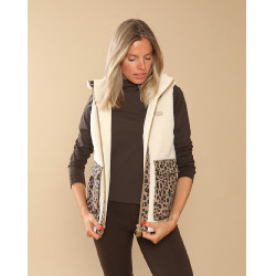 Veste molletonée Charlie GEM Ecru / léopard