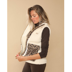 Veste molletonée Charlie GEM Ecru / léopard