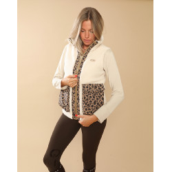 Gewatteerd vest Charlie GEM Equitation Ecru / luipaard