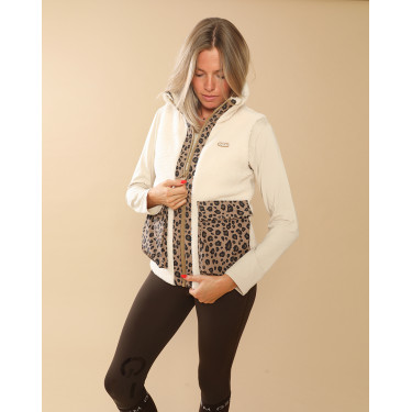 Gewatteerd vest Charlie GEM Equitation Ecru / luipaard