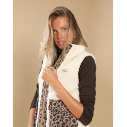 Veste molletonée Charlie GEM Ecru / léopard