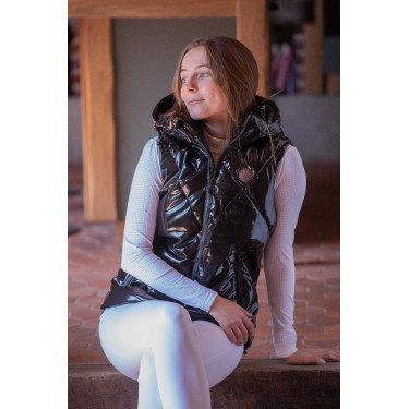 Dames bodywarmer paardrijden Pénélope Mélina – zwart Dames bodywarmer paardrijden Pénélope Mélina – zwart