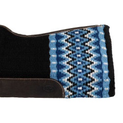 Tapis en laine avec dessous en feutre Pool's Noir / bleu / blanc