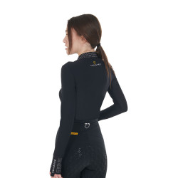 Polo technique d’entraînement pour femme avec strass Equestro